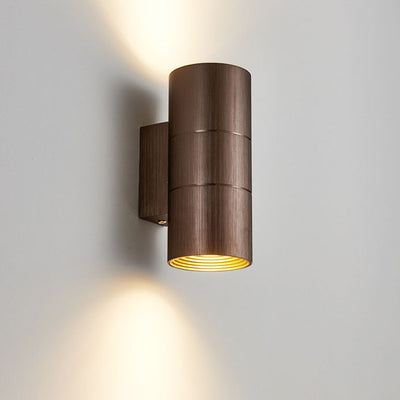 Moderne kreative zylindrische LED-Wandleuchte aus gebürstetem Aluminium