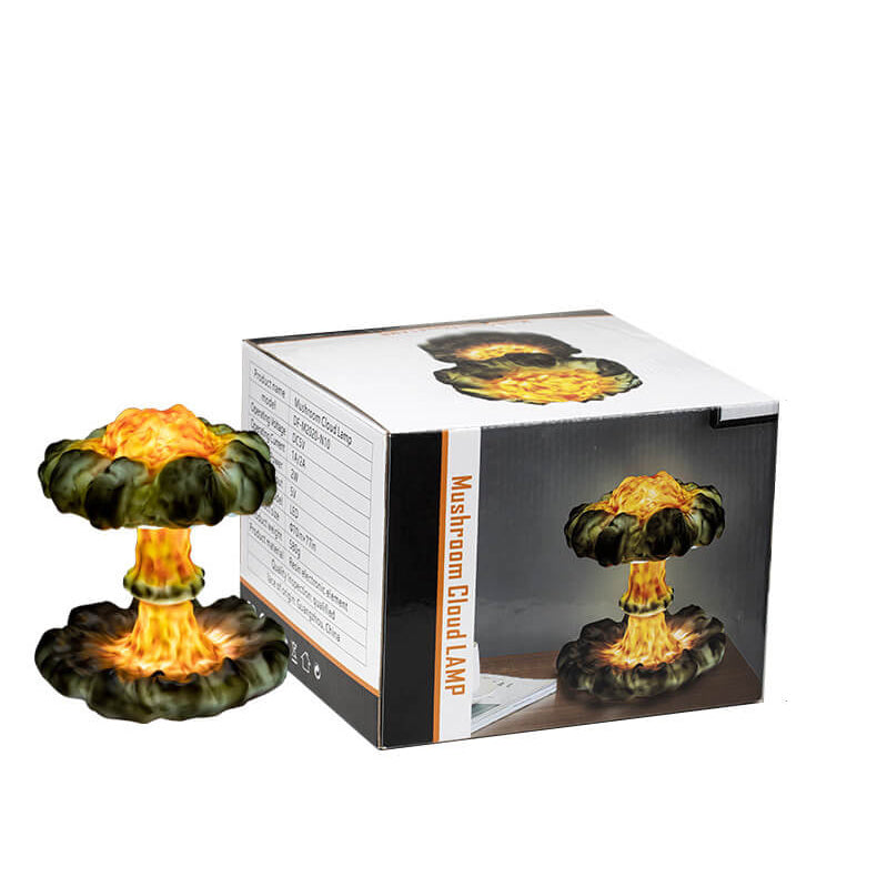 Creative Resin Nuclear Explosion Mushroom Cloud Design LED Night Light Table Lamp