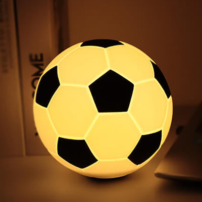 Kreatives Fußball-Silikon-LED-Nachtlicht USB-Ladetischlampe 