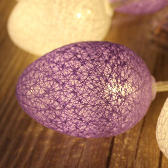 LED Easter Egg Cotton Wire String Lights Decorative Copper Wire String Lights