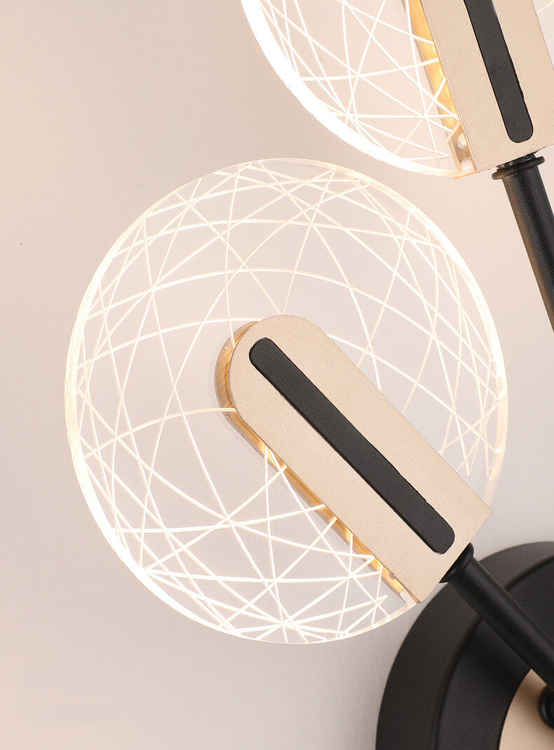 مصباح حائط LED دوار 1/2 بضوء أكريليك حديث 