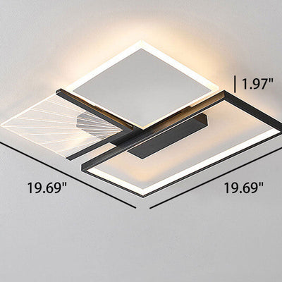 Modern Minimalist Creative Geometric Splicing Design LED Flush Mount Light