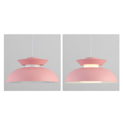 Nordic Simple Macaron Color Aluminum 1-Light Pendant Light