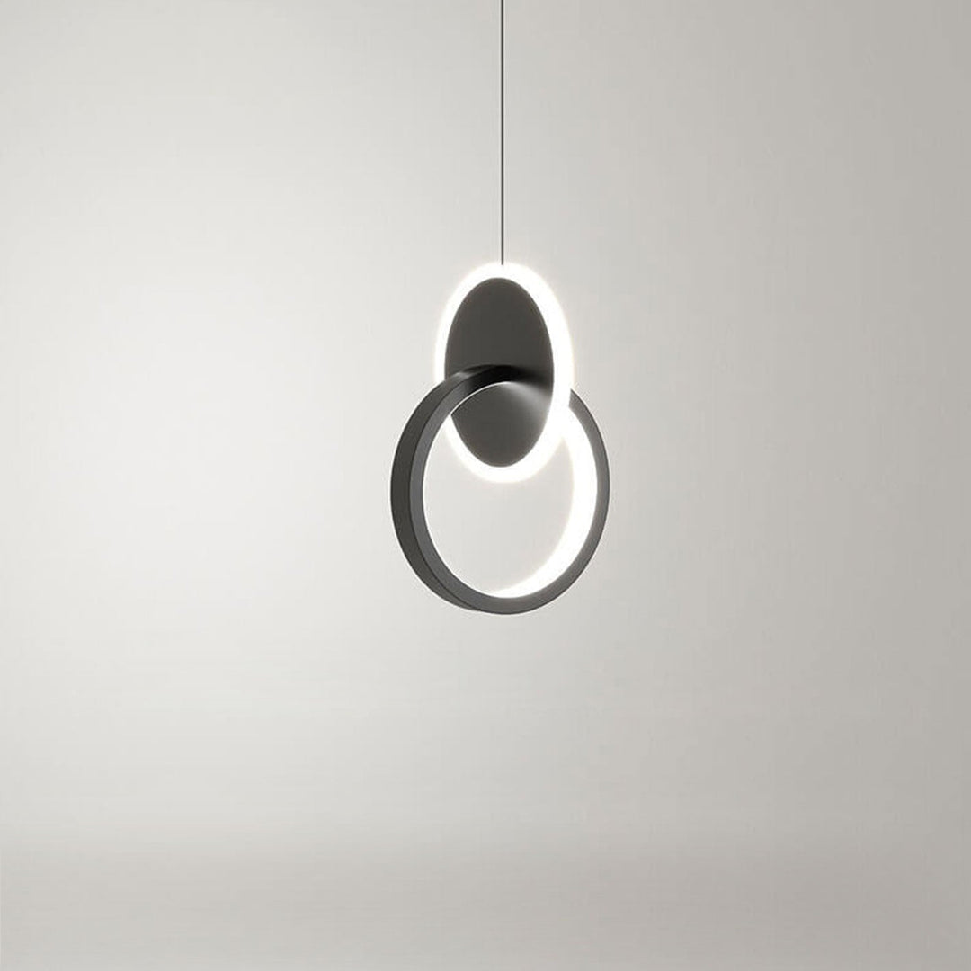 Suspension LED avec boucle noire créative nordique 