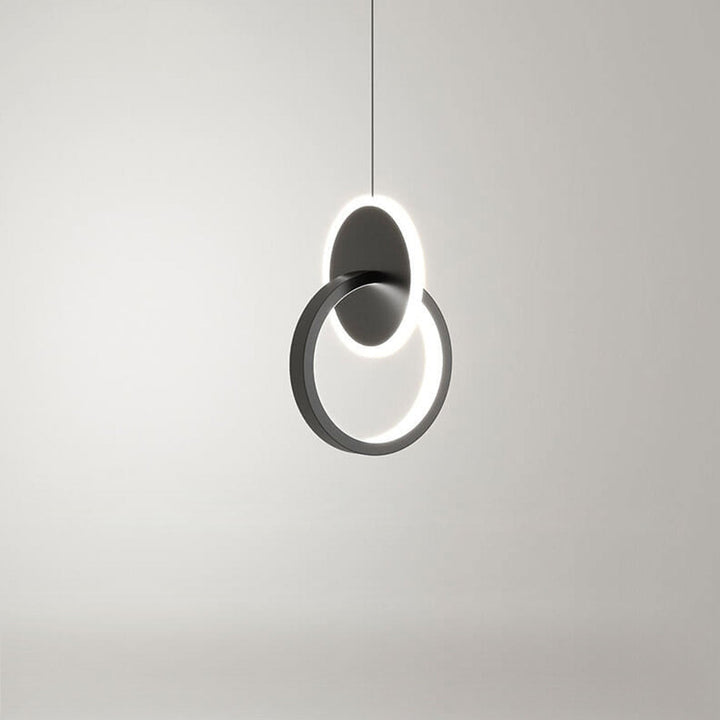 Suspension LED avec boucle noire créative nordique 