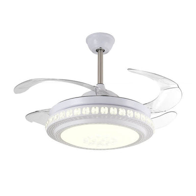 Modern Minimalist Star Piano Design LED Downrod Ceiling Fan Light