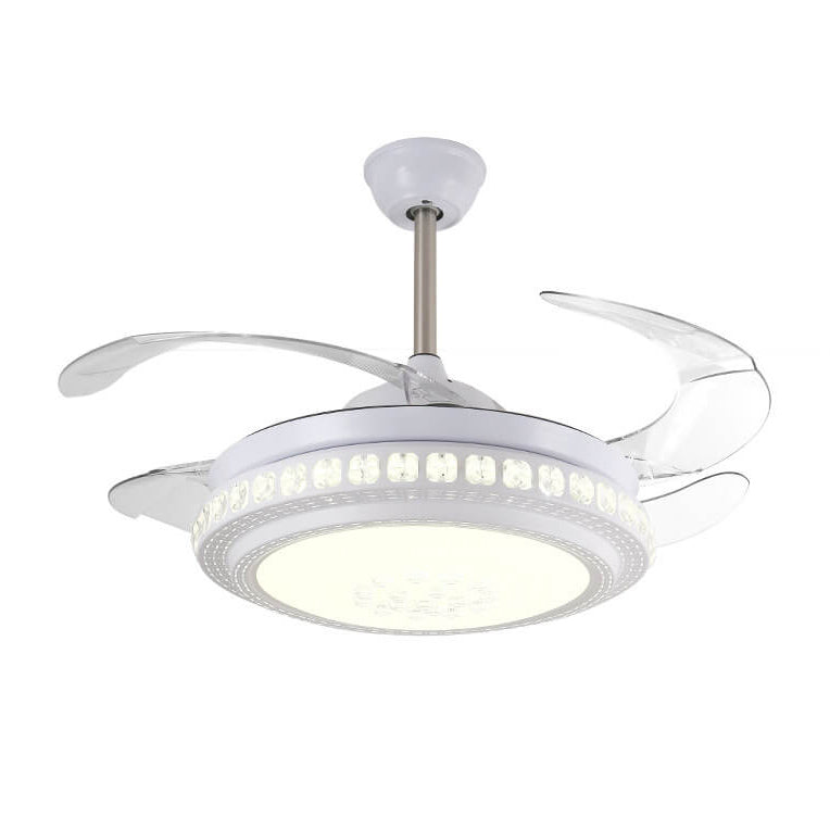 Modern Minimalist Star Piano Design LED Downrod Ceiling Fan Light