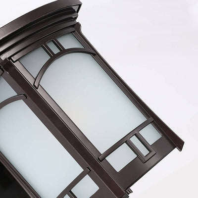 Moderne quadratische Aluminium-Glas geschnitzte 1-Licht wasserdichte Wandleuchte für den Außenbereich