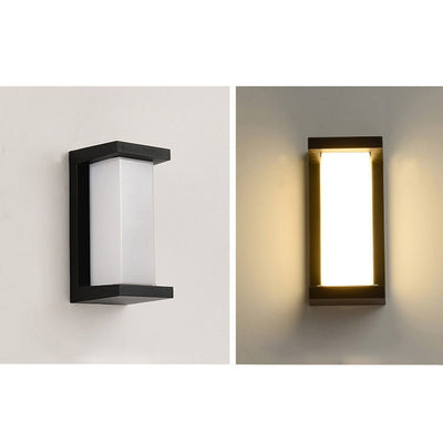 Modern Creative Geometry Aluminum Outdoor Waterproof LED Wall Sconce Lamp