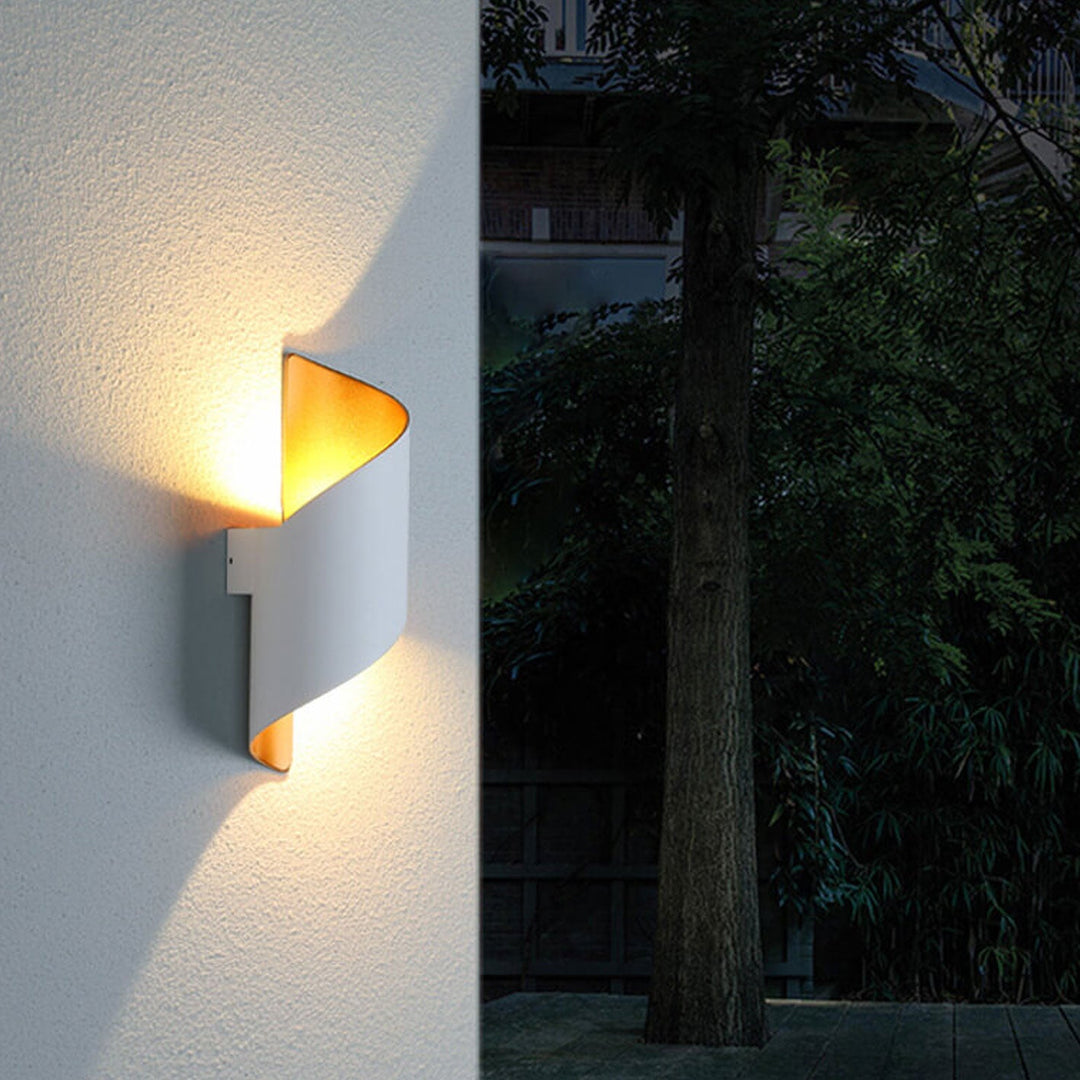Lámpara de Aplique de Pared Impermeable de Columna de Aluminio Moderno para Exteriores con LED 