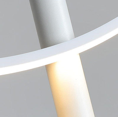 Moderne minimalistische geometrische Aluminium gewellte Linie LED Insel Licht Scheinwerfer Kronleuchter für Wohnzimmer 