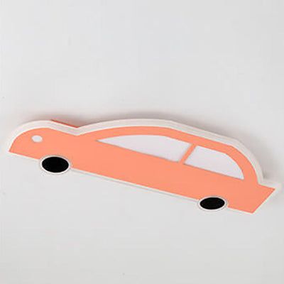 Cartoon Creative Car Shape Iron LED Flush Mount Ceiling Light