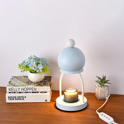 Moderne kreative Eisen-Macaron-Kuppel-1-Licht-Tischlampe mit schmelzendem Wachs