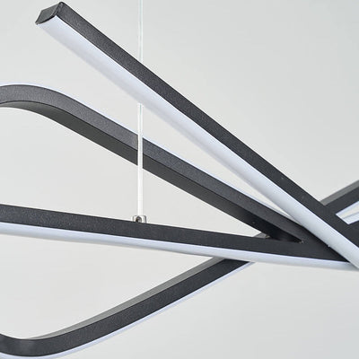 Modern Light Luxury Bow Line Design Island Light LED-Kronleuchter