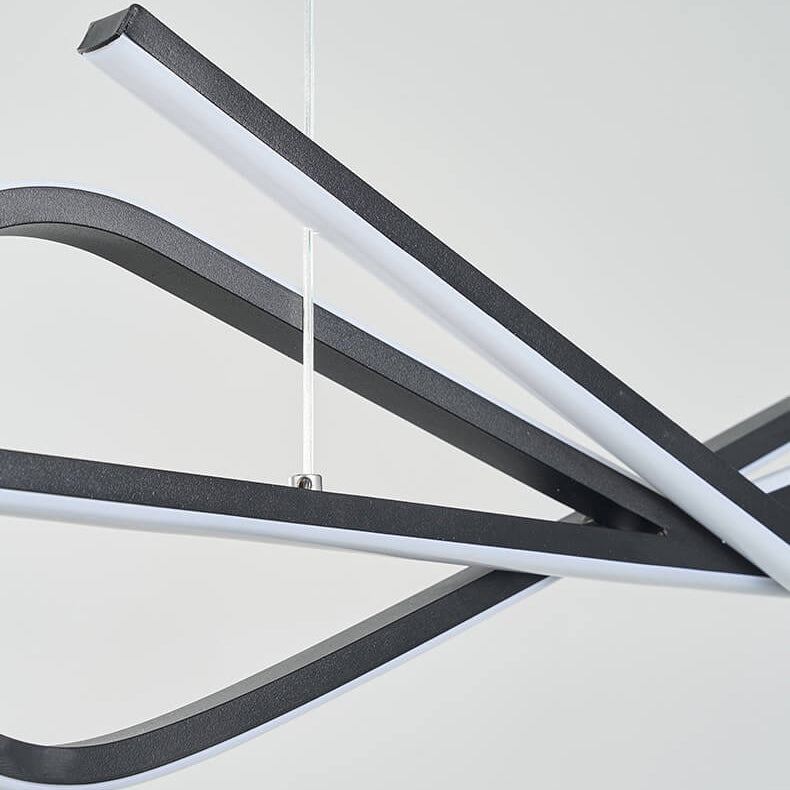 Modern Light Luxury Bow Line Design Island Light LED-Kronleuchter