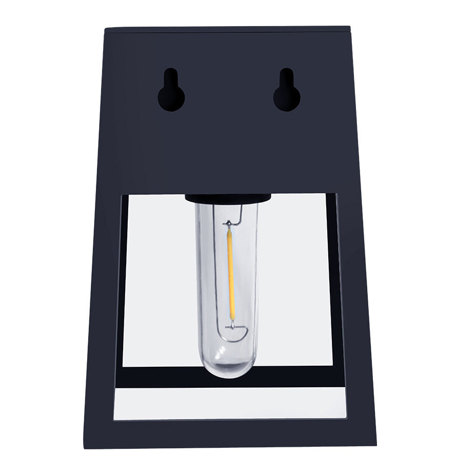 Modern Minimalist ABS PC Solar Outdoor Waterproof Trapezoidal Light Control Sensor LED Wall Sconce Lamp for Outdoor Patio