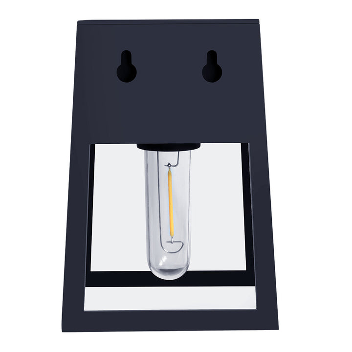 Modern Minimalist ABS PC Solar Outdoor Waterproof Trapezoidal Light Control Sensor LED Wall Sconce Lamp for Outdoor Patio