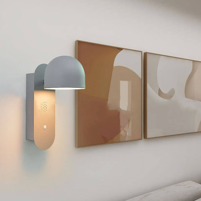 Lámpara de Pared LED de Acrílico de Control de Voz de Cabeza Redonda de Color Sólido Moderna 