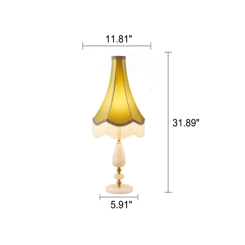 Lampe de Table à Franges Rétro Française en Cuivre à 1 Lumière 