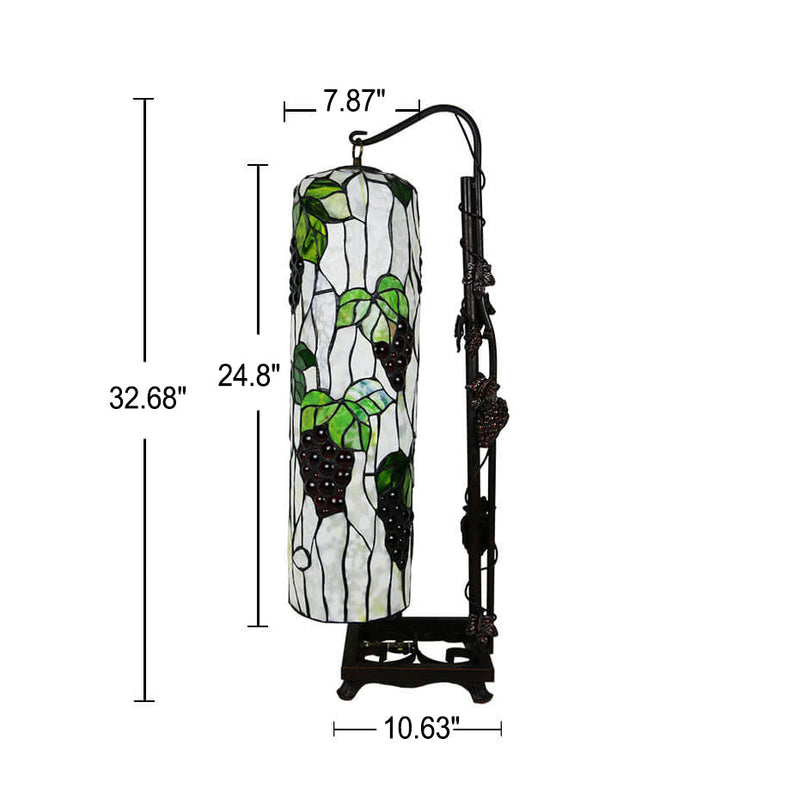 Europäische Retro-Tiffany-Glas-bemalte 1-Licht-Tischlampe
