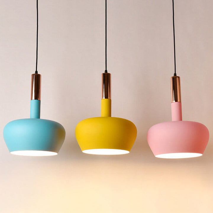 Suspension Luminaire 1 Lumière en Forme de Bouteille en Aluminium Macaron Nordique 