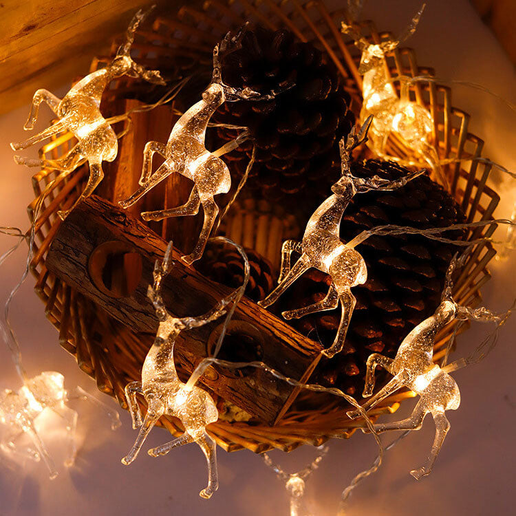 Lumières de guirlande à LED décoratives de Noël avec piles 