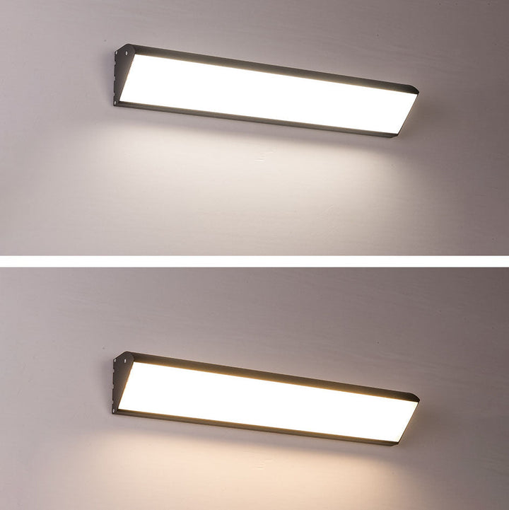 Contemporary Industrial Rectangular Aluminum PC Waterproof LED Wall Sconce Lamp For Outdoor Patio