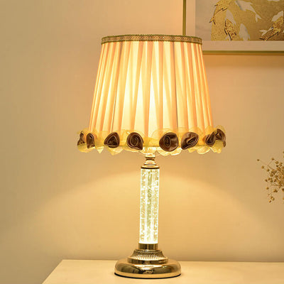 Lampe de Table 1 Lumière à Télécommande Réglable en Luminosité Cristal Européen 