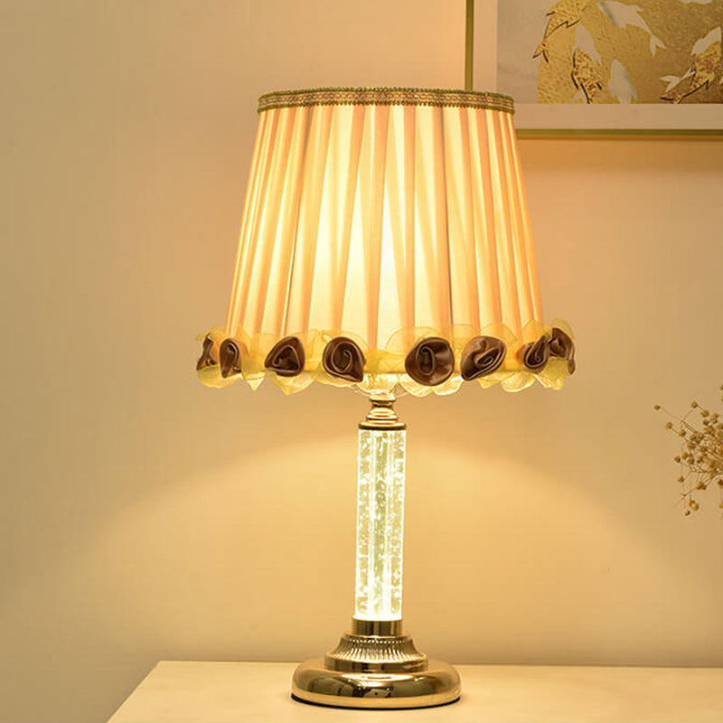 Lampe de Table 1 Lumière à Télécommande Réglable en Luminosité Cristal Européen 