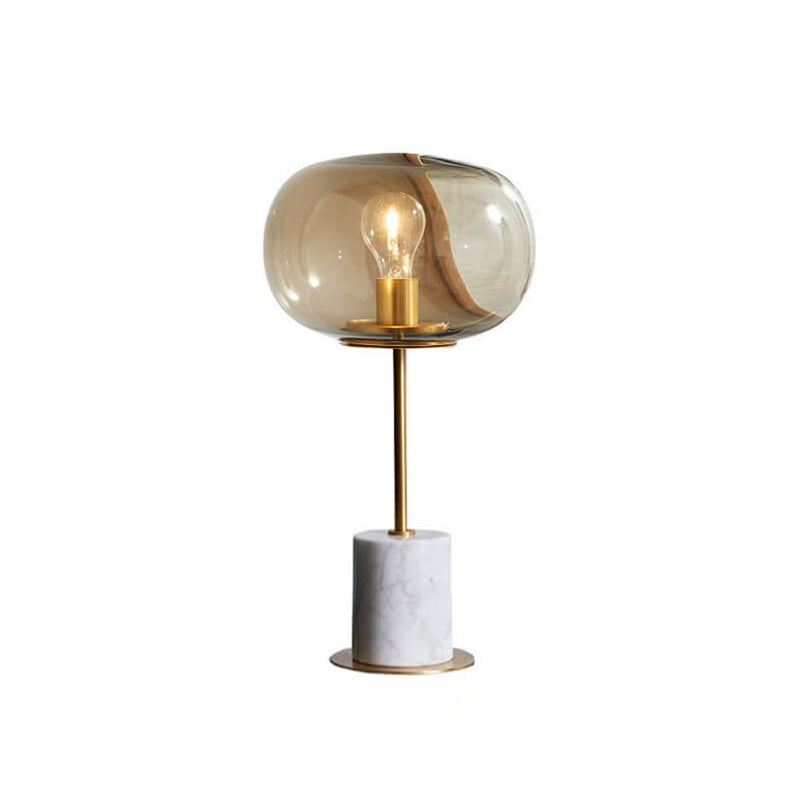 Lampe de table à 1 lumière en boule de verre minimaliste créative nordique 
