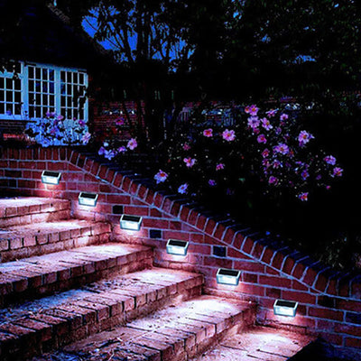Solar Waterproof Stereo Triangle Design LED Outdoor Aisle Stair Light