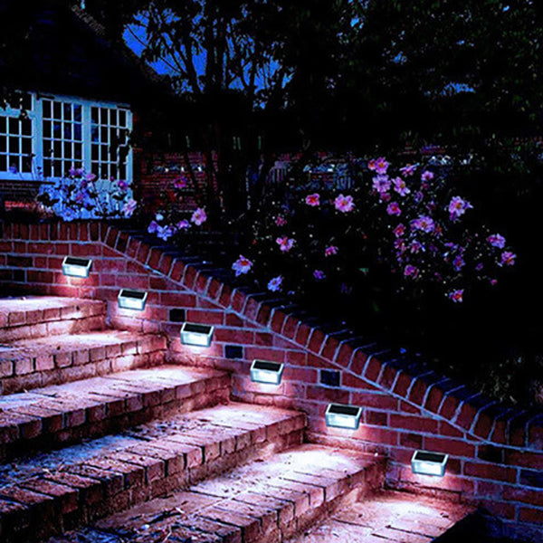 Solar wasserdichtes Stereo-Dreieck-Design LED Outdoor-Gang-Treppenlicht 