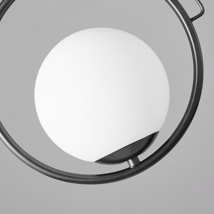 Nordic Minimalist Copper Glass Ring 1-Light Pendant Light