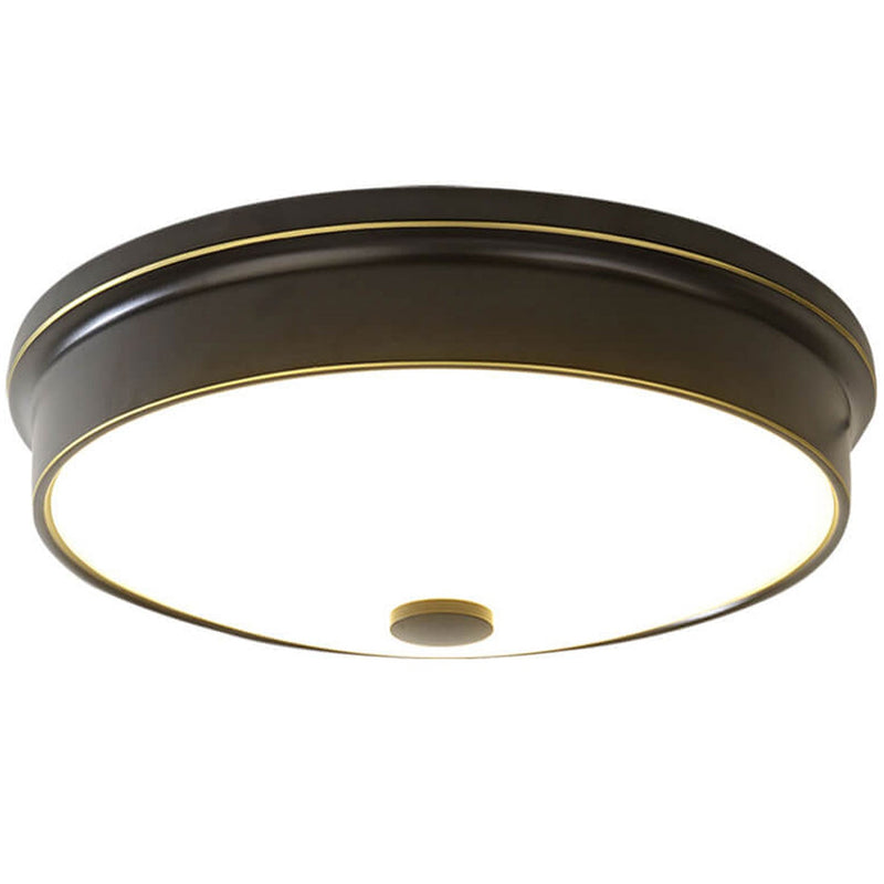 Vintage Luxury Round Glass LED Flush Mount Ceiling Light