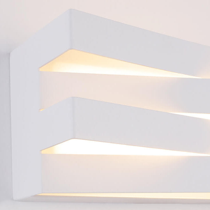 Nordic Minimalist Geometric Rectangular Layer LED Wall Sconce Lamp