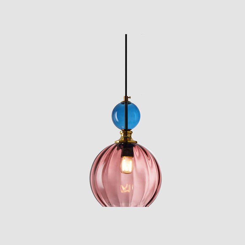 Dänischer Creative Stripes Glas-Kronleuchter mit rundem 1/3-Licht