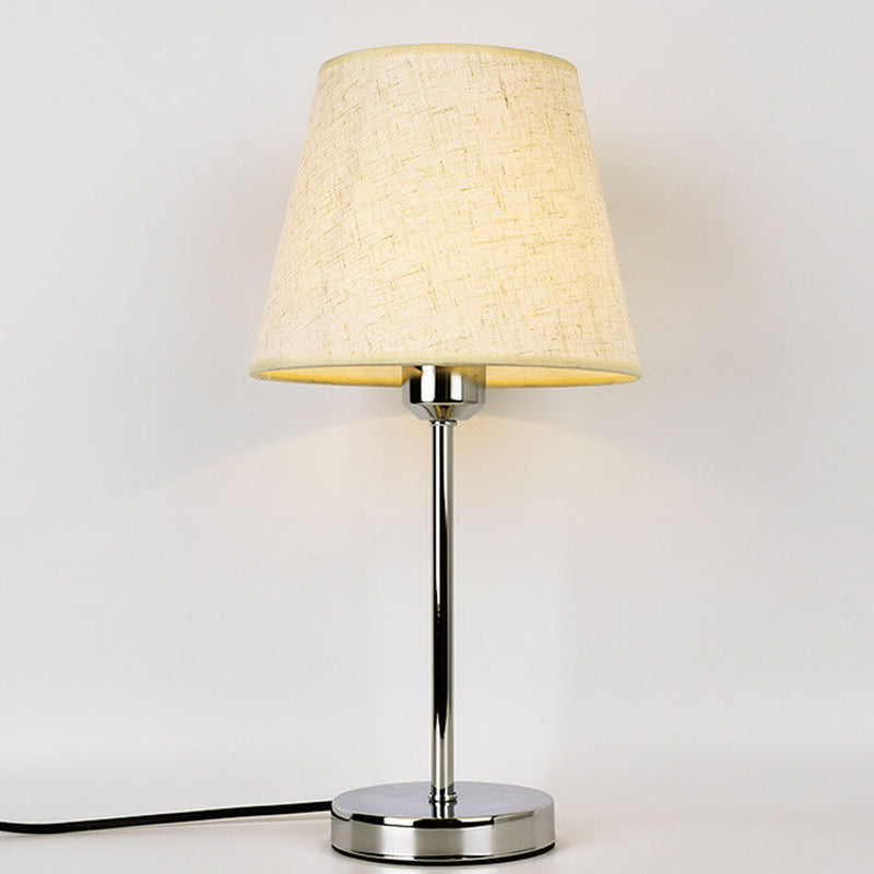 Lampe de table européenne rétro en tissu à 1 lumière 