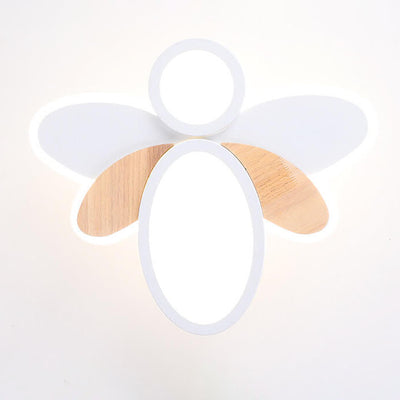 Einfache kreative Bienen-Holz-Acryl-LED-Kind-Unterputz-Deckenleuchte 