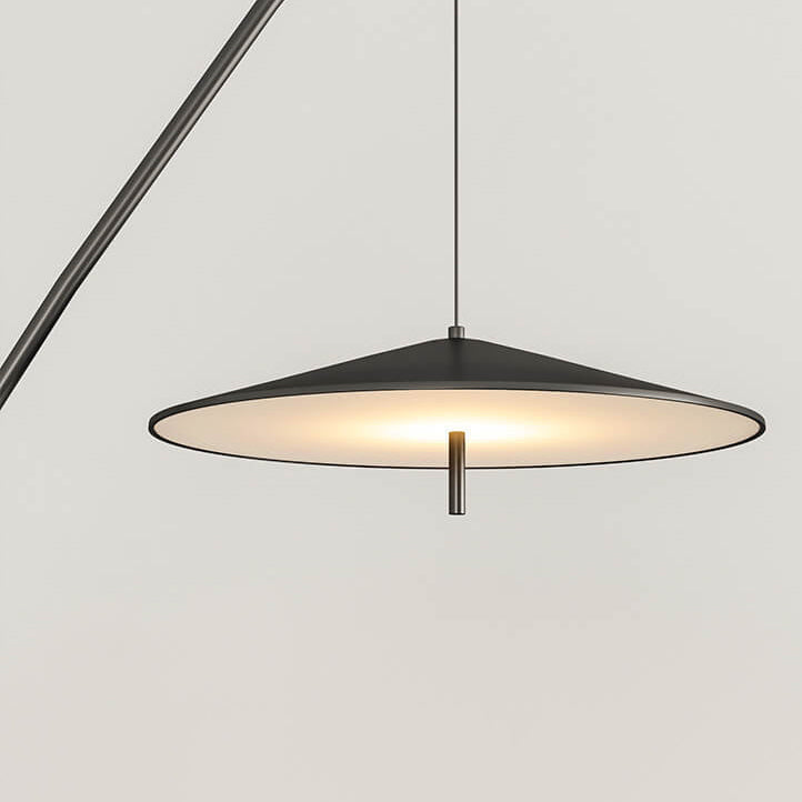Lámpara de pie LED de hierro negro de estilo nórdico contemporáneo con diseño inclinado tipo caña de pescar para sala de estar y dormitorio 
