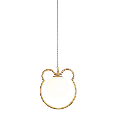 Modern Simple Cute Bear Outline Design 1-Light Pendant Light