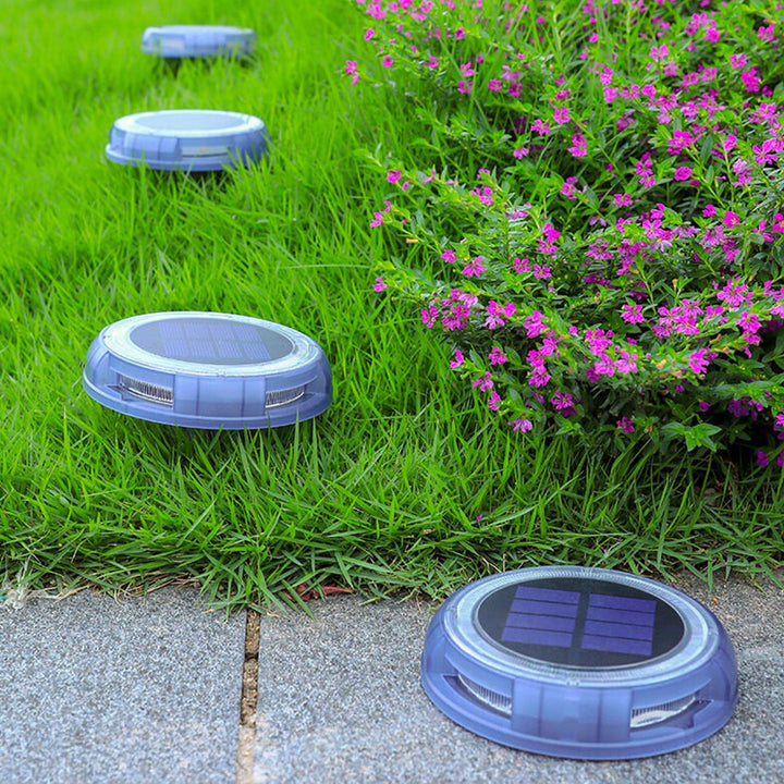 Solar Einfaches Rundes LED Outdoor Wasserdichtes Rasen Eingebettetes Licht 