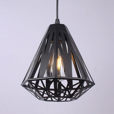 Nordic Simplicity Iron Geometry Triangle 1-Light Pendelleuchte 