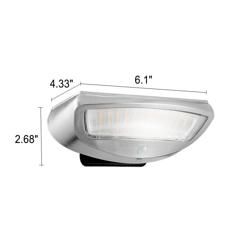 Solar-Edelstahl-Körpersensor-LED-Außenwandleuchte