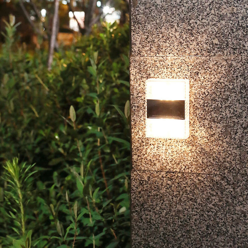 Applique murale solaire carrée haut et bas à LED, luminaire décoratif d&