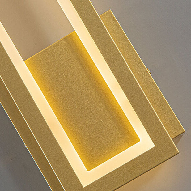 Moderne minimalistische rechteckige LED-Wandleuchte aus Acryl in Volltonfarbe 