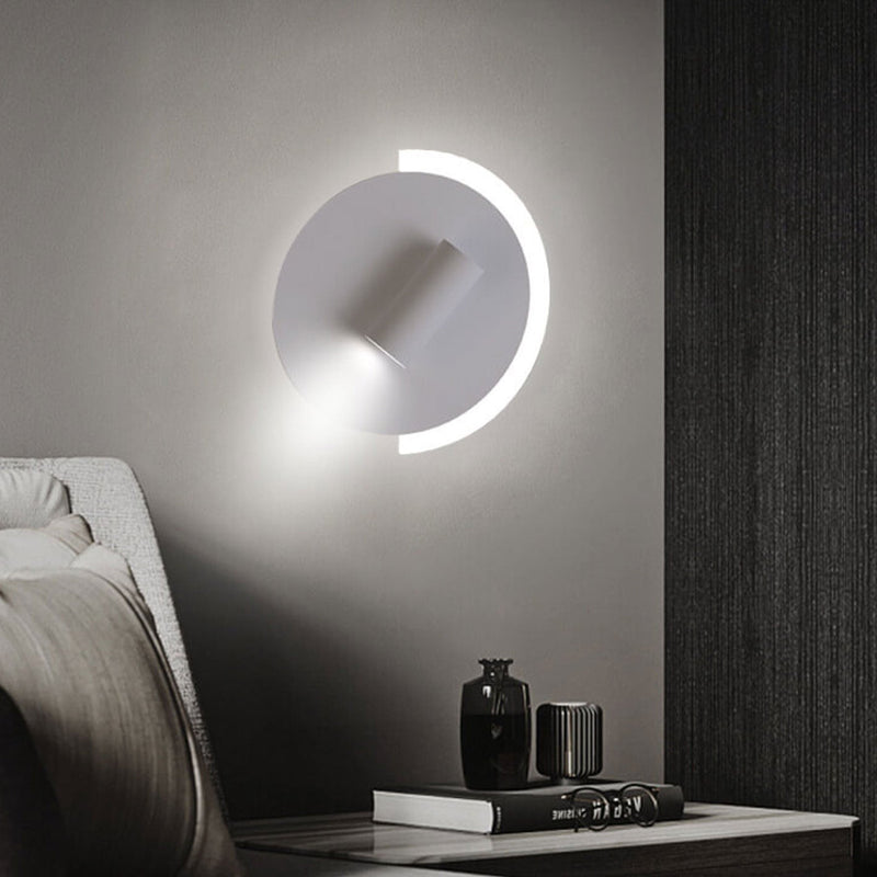 Modern Minimalist Acrylic Disc Spotlight Rotatable LED Wall Sconce Lamp
