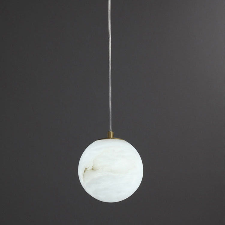 Moderne Luxus geometrische Würfel Marmor Schatten Messing 1-Licht Pendelleuchte für Wohnzimmer 