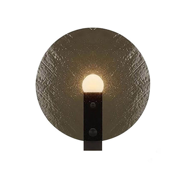 Lampe de table moderne en verre dépoli rond de luxe léger à 1 lumière 