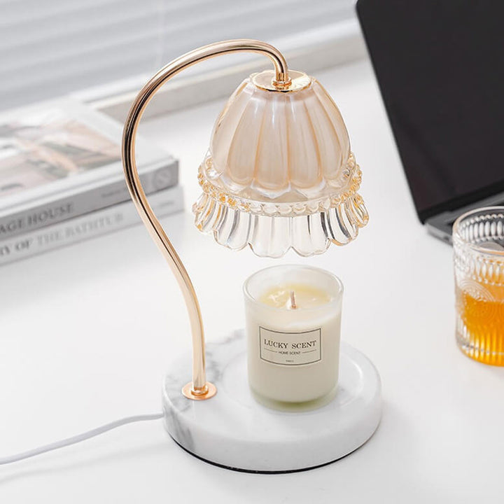 Kreative Glas-Glockenblume Aromalampe Schmelzende Wachstischlampe 