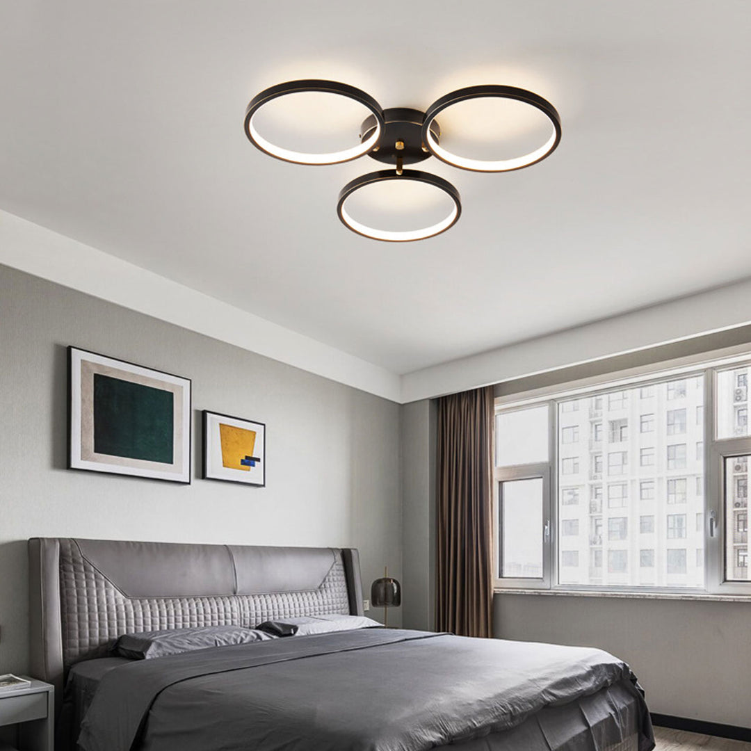 Moderne minimalistische LED-Deckenleuchte aus Acryl in Kupfer 